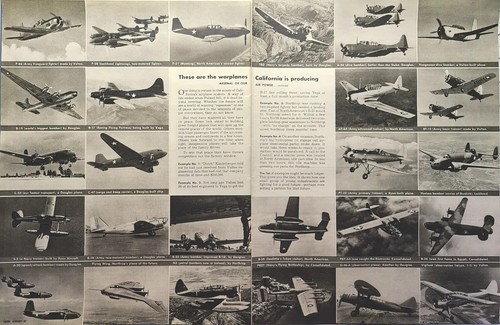 California warplanes wwii - california,